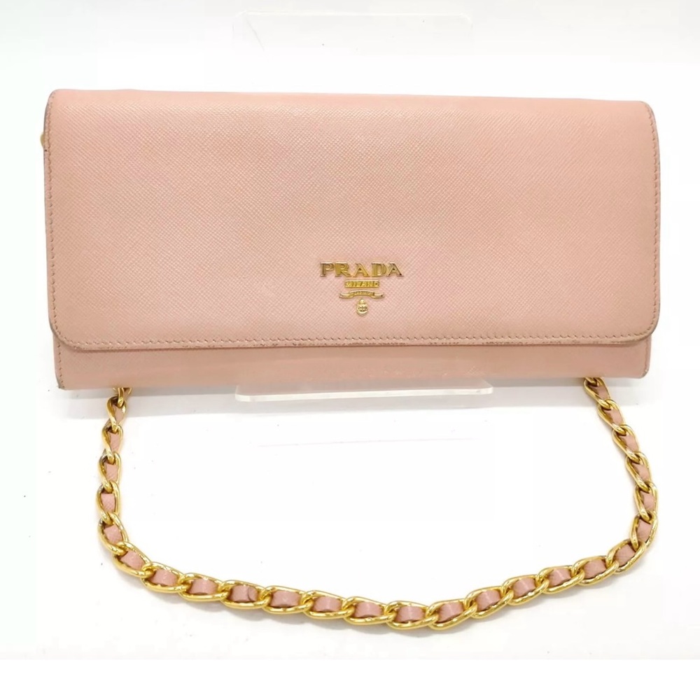 Authentic Preloved Prada Wallet On Chain - image 1
